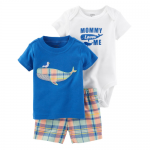 Carter's - 3-Piece Whale Little Short Set