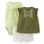 Carter’s - 3-Piece Bodysuit & Short Set