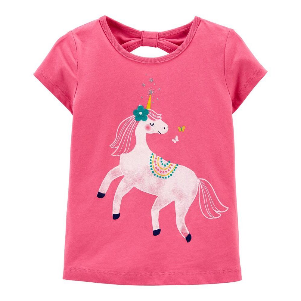 Carter's 3-Piece Toddler Girls' Unicorn and Star Poly Jersey