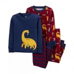 Carter's - 4-Piece Dinosaur 100% Snug Fit Cotton PJs